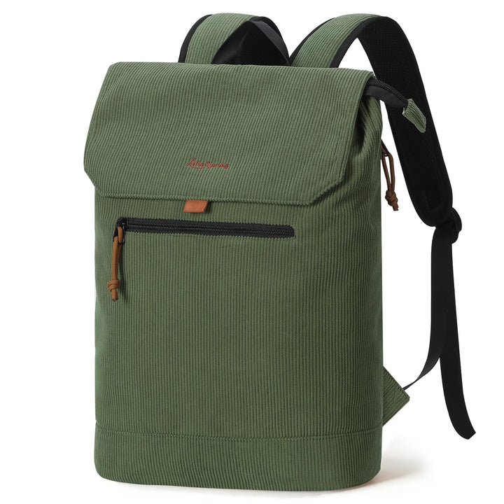 Rucksack Damen & Herren, Mattleder Tagesrucksack mit 15,6" Laptopfach, Eleganter City und Business B