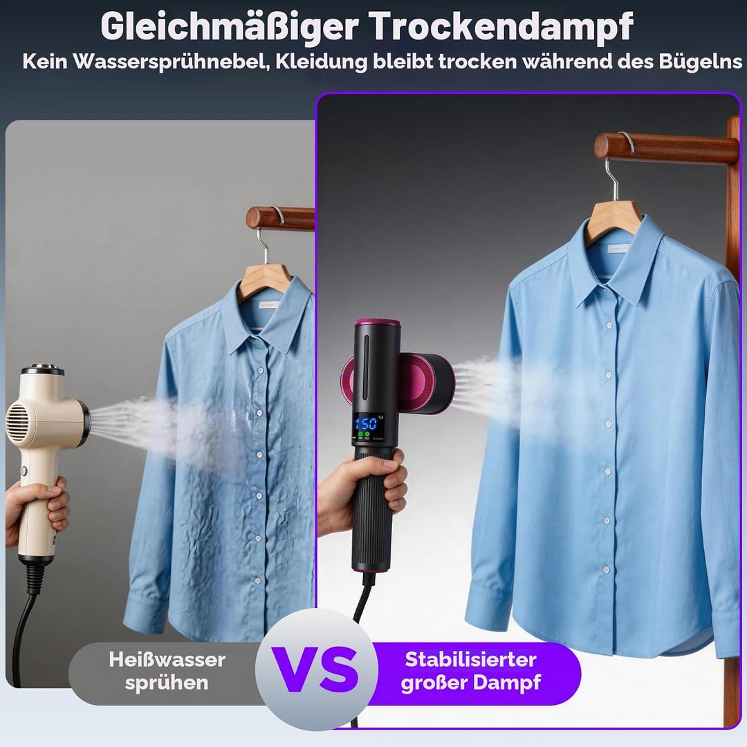 Dampfglätter, 1200W Steamer, Tragbarer &amp; Handlicher Reisedampfglätter, 24 g/min Starke Dampfleistung