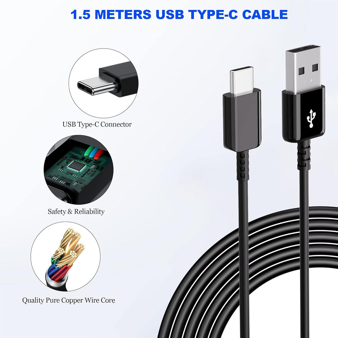 2-Pack USB Ladegerät Stecker, Schnellladegerät Netzteil mit USB C Original Ladekabel Kompatibel mit