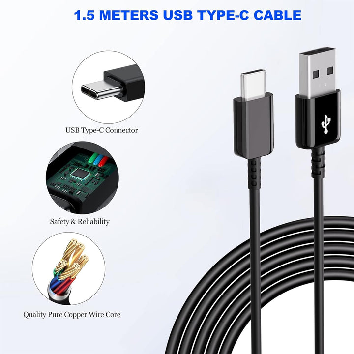 2-Pack USB Ladegerät Stecker, Schnellladegerät Netzteil mit USB C Original Ladekabel Kompatibel mit