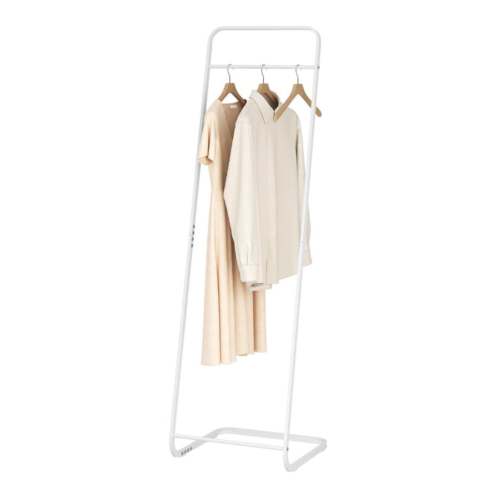 WOLTU Kleiderständer, Garderobenständer L Form, Jackenständer platzsparend, schmale Standgarderobe,