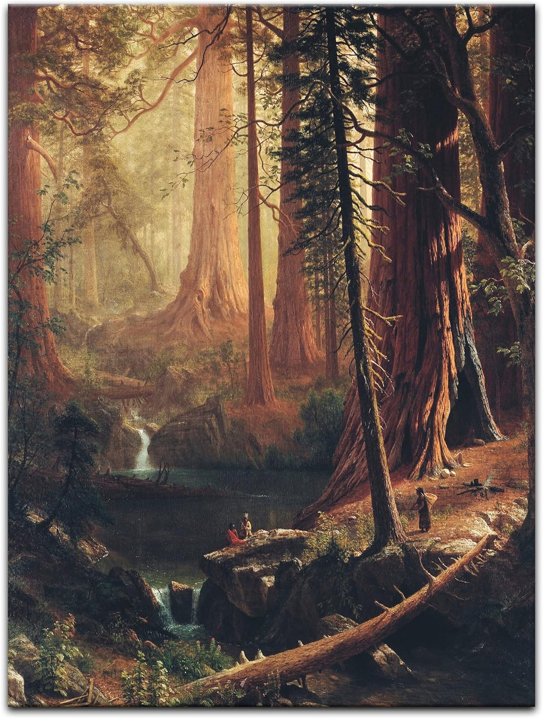Bilderdepot24 Bild auf Leinwand | Albert Bierstadt - Giant Redwood Trees of California in 50x60 cm a
