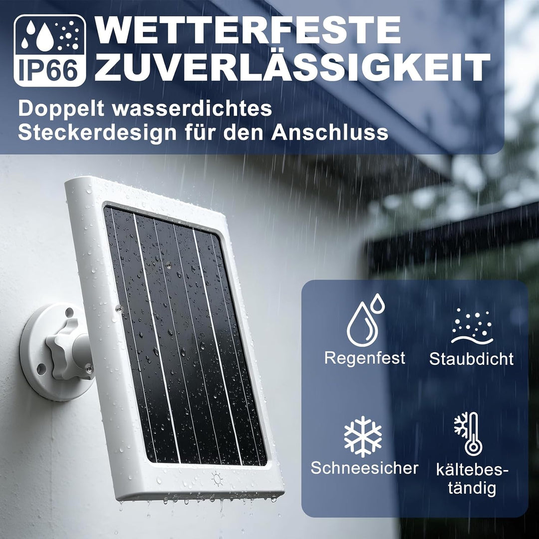 5-W-Solarpanel für Ring Spotlight Cam Plus/Pro und Stick Up Cam Akku, Solarladegerät für Ring Cam mi