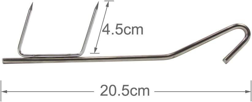 Croch 20 Stück Räucherhaken für Fisch und Fleisch, Räucherhaken