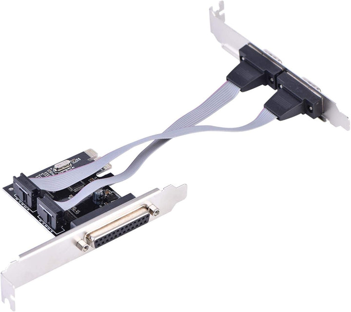 2 Port Serielle RS232 PCI Express Schnittstellenkarte,PCI-E zu Dual RS-232 Serial Port+1 DB25 Parall
