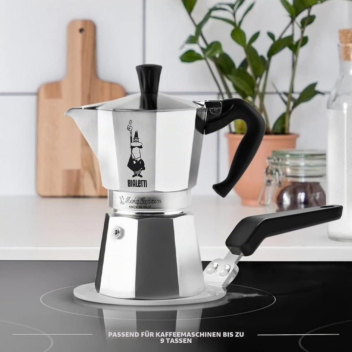 Bialetti Moka Induktionskochteller Adapter für die Verwendung von Kaffeekannen und Kochgeschirr auf
