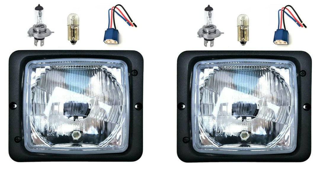MelTruck® 2x Fernscheinwerfer Positionslicht Abblendlicht für Traktor Zetor Atlas mit Glühbirnen H4