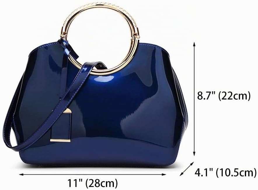 DEERWORD Damen Taschen Handtasche Frauen Elegant Tasche Henkeltasche Vintage PU-Leder 5376 1-teilig