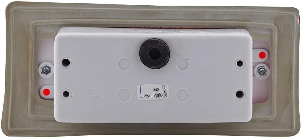 HELLA - Nebelschlussleuchte - Halogen - 24/12V - Einbau - Lichtscheibenfarbe: rot - Stecker: Flachst