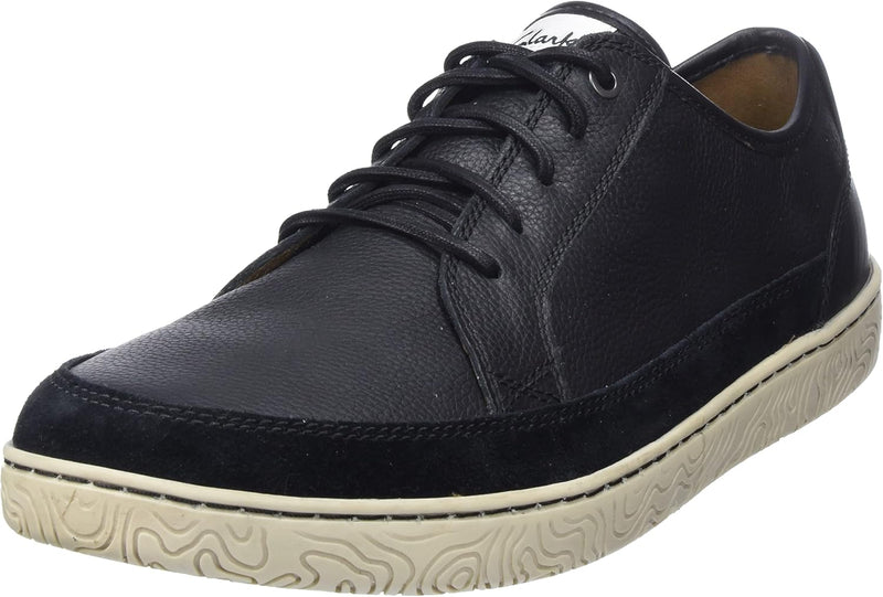 Clarks Herren Hodson Lace Sneaker 39.5 EU Black Leather, 39.5 EU Black Leather