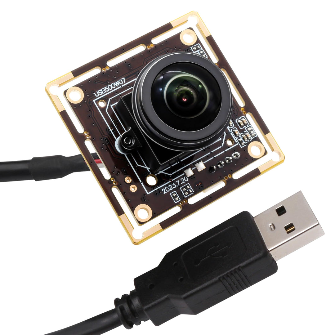 Svpro 5MP 30FPS USB Kameramodul, M12 Fisheye Objektiv, Ultra Weitwinkel 200 Grad Webcam Board IMX335