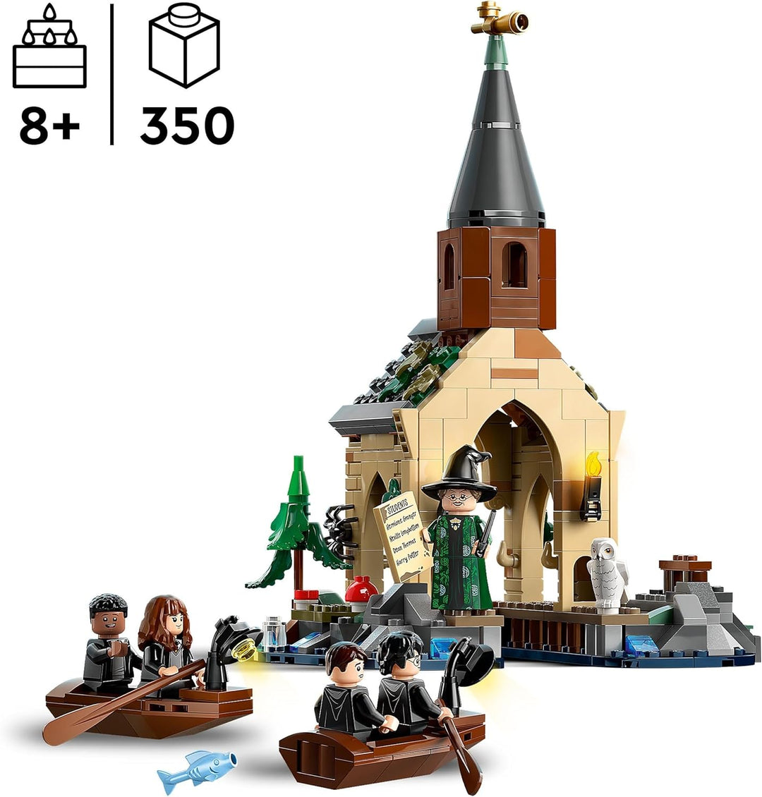 LEGO Harry Potter Bootshaus von Schloss Hogwarts Spielzeug-Modell für Kinder, beinhaltet 2 baubare B