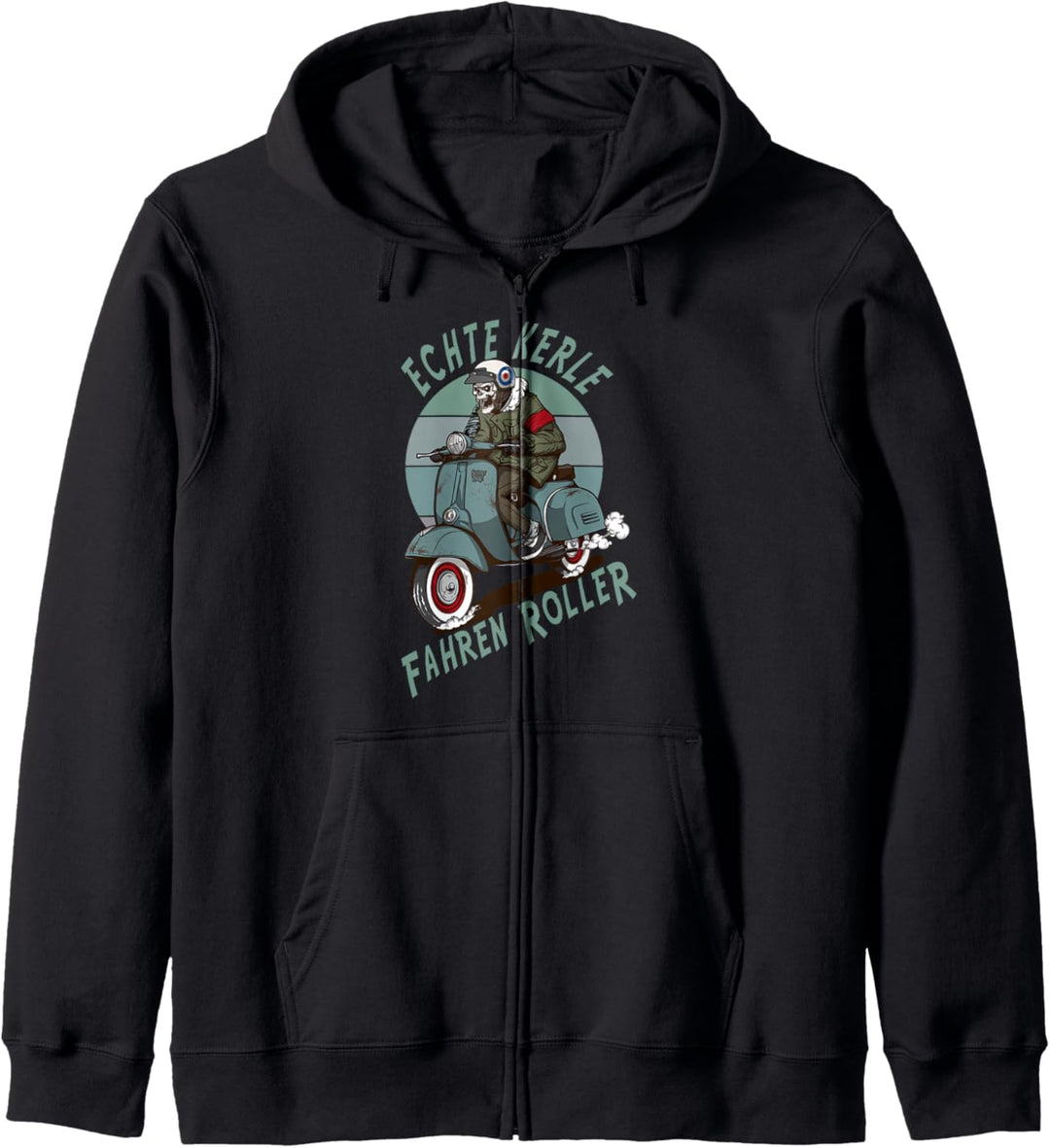 Echte Kerle fahren Roller. Für harte Männer & Zweitakt Fans Kapuzenjacke
