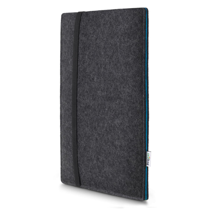 Stilbag massgeschneiderte Tablet-Hülle FINN | Tasche aus Filz Schutzhülle | Made in Germany Anthrazi