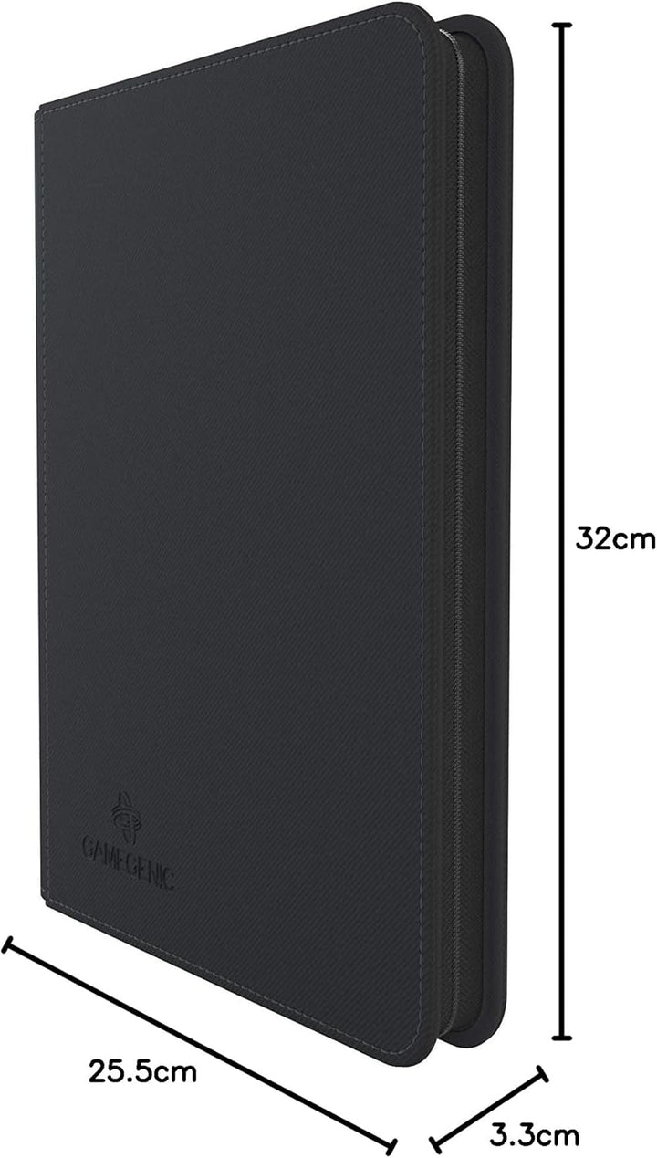 Gamegenic GGS31011ML Zip-Up Album (8-Pocket), Black Schwarz, Schwarz