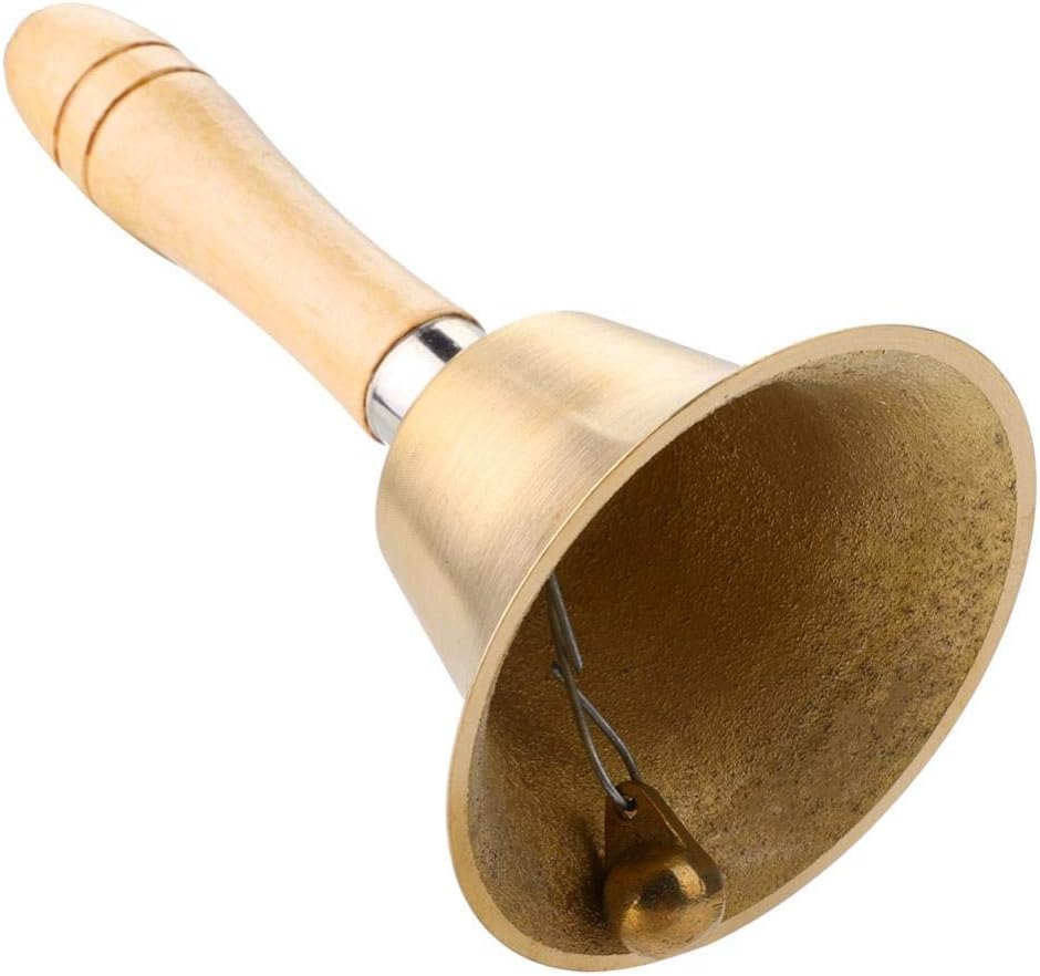 Handglocke, lauter und klarer Klang, klassisches Design, Holzgriff, Spielzeug für Kindergarten, Vors