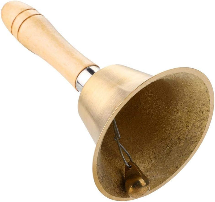 Handglocke, lauter und klarer Klang, klassisches Design, Holzgriff, Spielzeug für Kindergarten, Vors