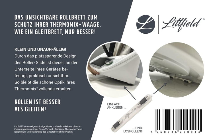 Roller-Slide - Thermomix Gleitbrett Alternative für TM6 & TM5 - Thermomix Zubehör zum Schutz Ihrer T