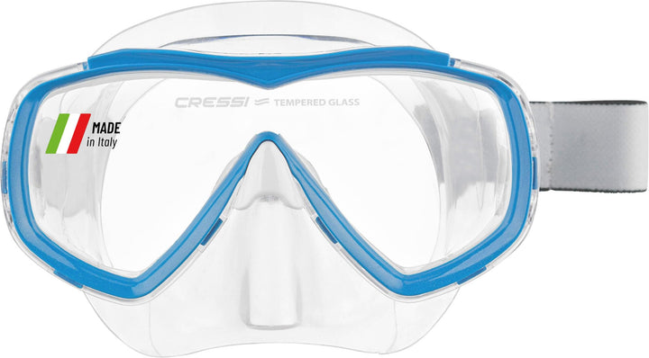 Cressi Estrella Jr - Maske zum Tauchen und Schnorcheln Schwarz/schiere Freude Maske, Schwarz/schiere