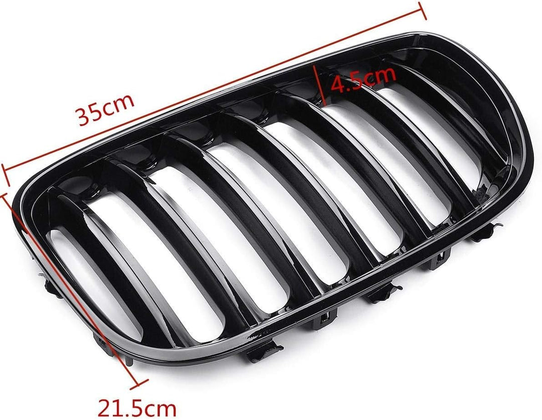 X5 E53 2004–2006 Frontstossstangengitter, glänzend, Schwarz, 1 Paar