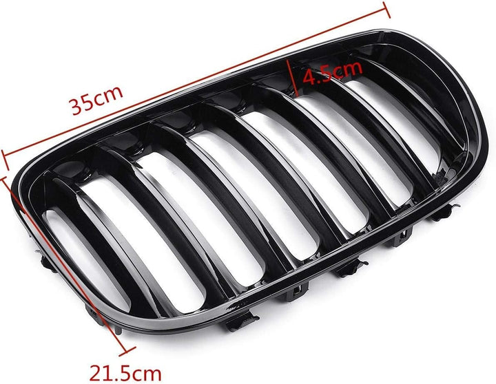 X5 E53 2004–2006 Frontstossstangengitter, glänzend, Schwarz, 1 Paar