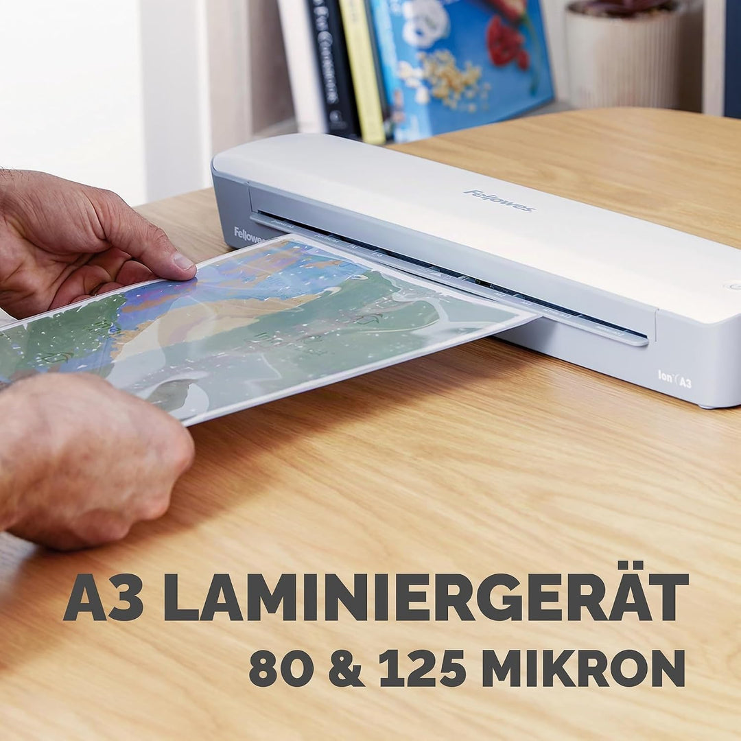 Fellowes Laminiergerät Ion A3 für Büro, Home Office - Heisslaminierfolien bis 125 Mikron Stärke - in