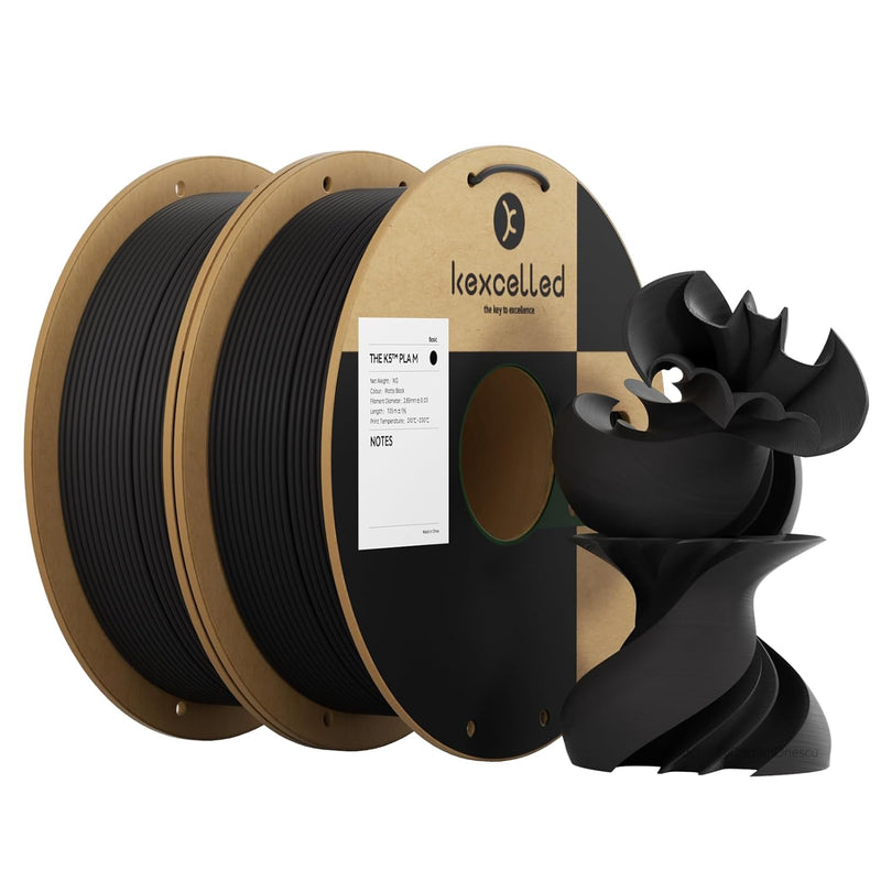 Matte PLA 2,85mm Filament, kexcelled 3D Drucker Filament +/- 0,03 mm, 2kg Spule (4,4lbs), Papprolle,