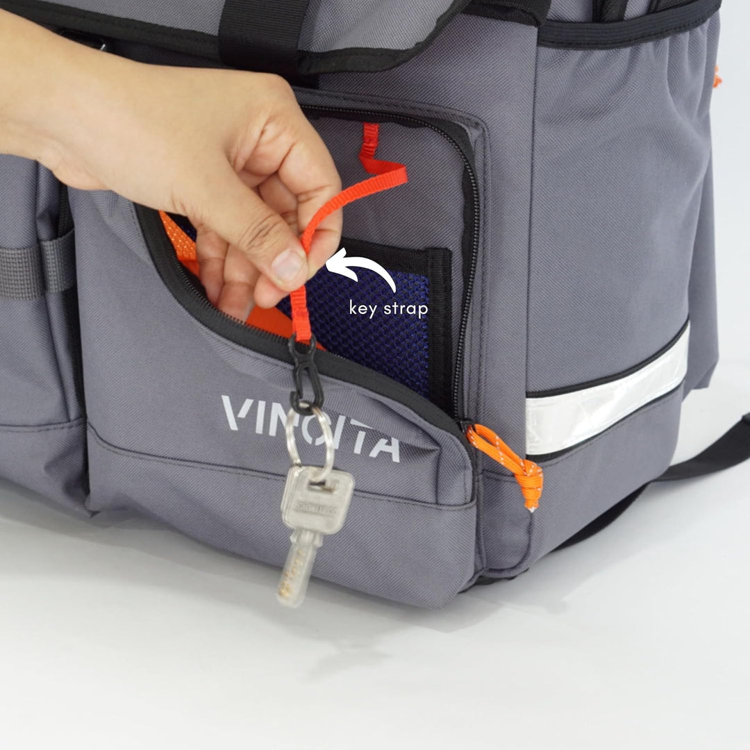 Vincita Voyage Atlas Tasche für Brompton Klapprad - Mit abnehmbarem Vorderträgerrahmen, Regenschutz