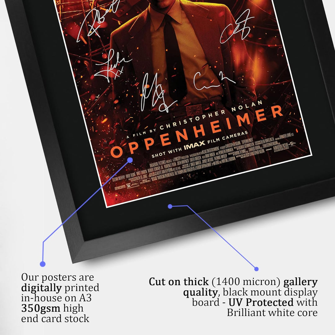 HWC Trading FR A3 Oppenheimer Geschenke Geduckter Poster Signiertes Autogramm Foto für Fans von Film