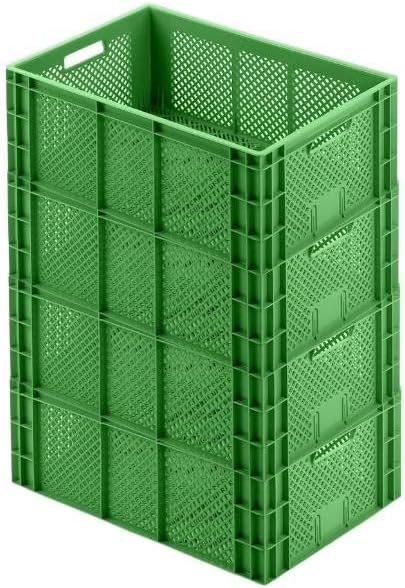 PROREGAL CHEFGASTRO SuperSparSet 4x Eurobehälter Obst- und Gemüsekasten | HxBxT 22x40x60cm | 43 Lite