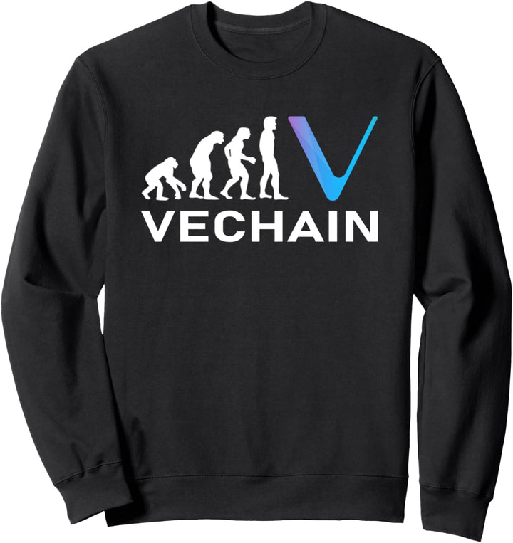 VeChain VET Hold Cryptocurrency Menschliche Evolution Sweatshirt