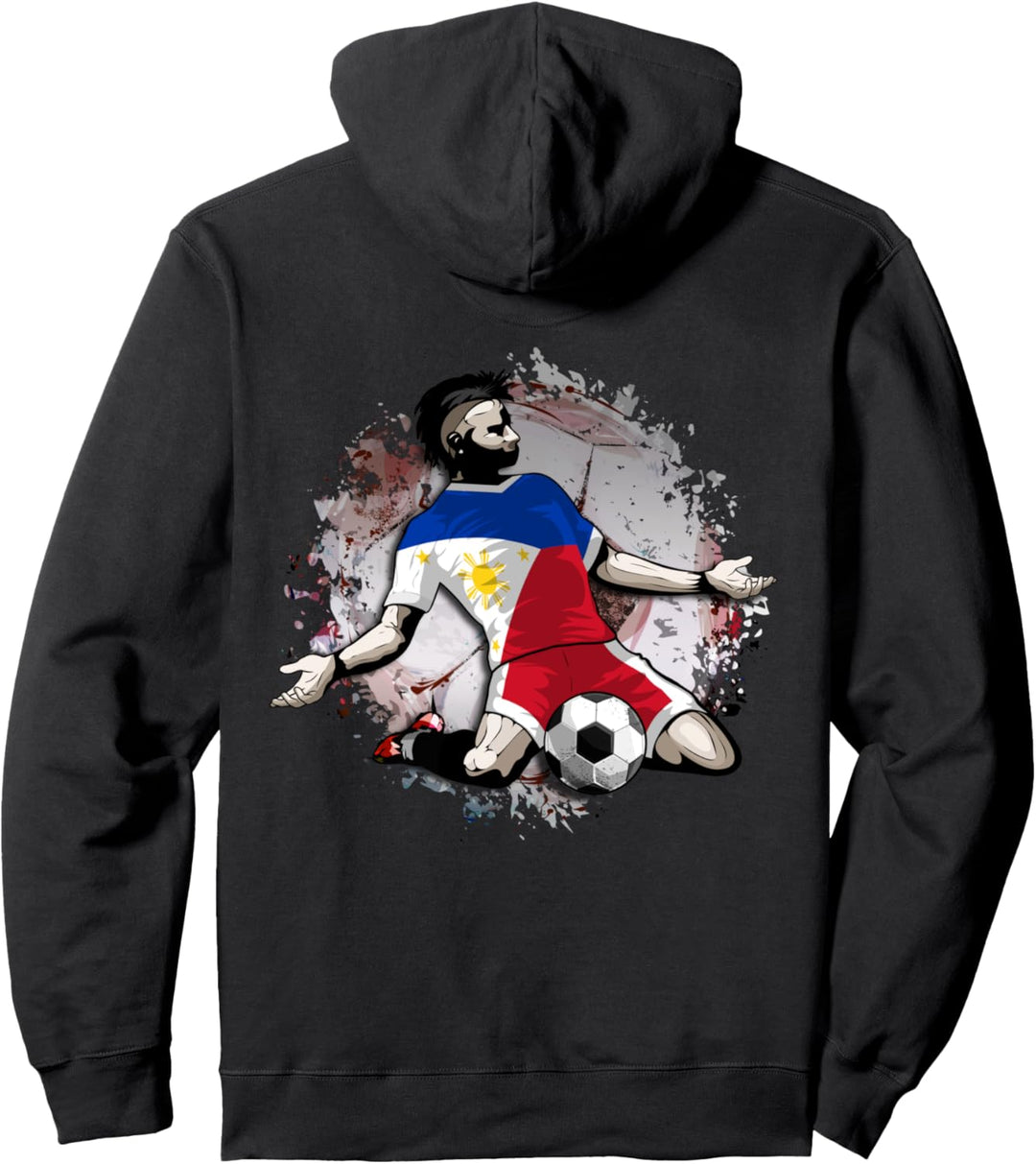 Philippinen Fussball Philippinische Nationalflagge Soccer Art Pullover Hoodie