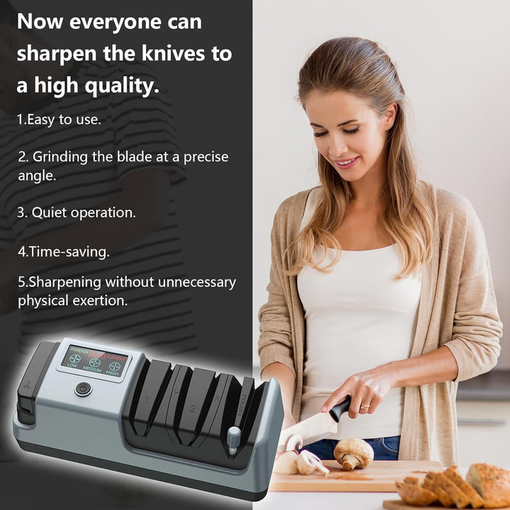 Elektrischer Messerschärfer, Multifunktionaler Messerschärfer mit 3-Geschwindigkeiten Einstellung Di
