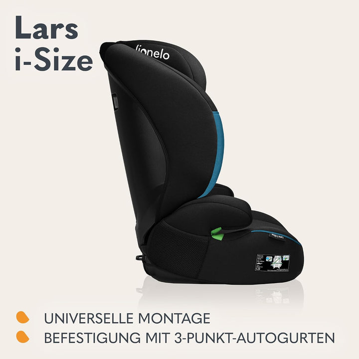 LIONELO LARS i-Size Kinderautositz 100–150 cm, Gruppe 2 3, Seitenschutz 10 Grad, Kopfstützenverstell