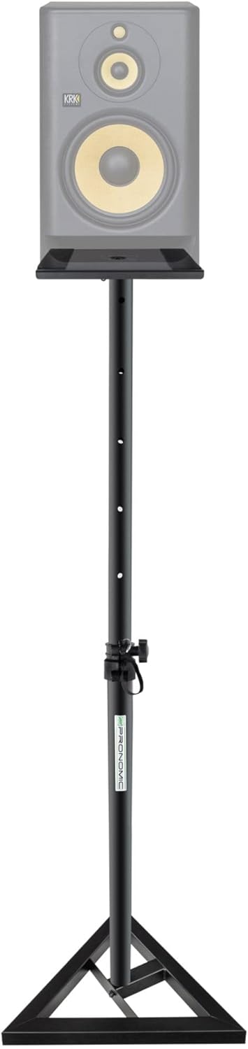Pronomic SLS-10 Stativ für Studio Monitor Ständer (Höhenverstellbar 80 cm bis 130 cm, Dreiecksbasis,
