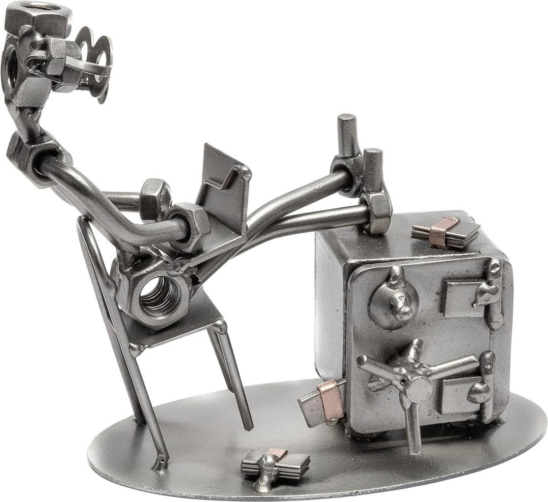 STEEMO Schraubenmännchen Büro Tresor Schreibtisch-Deko Stifthalter 16x8x14 cm
