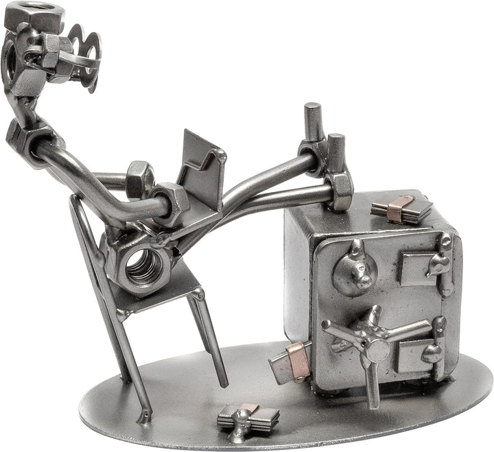 STEEMO Schraubenmännchen Büro Tresor Schreibtisch-Deko Stifthalter 16x8x14 cm