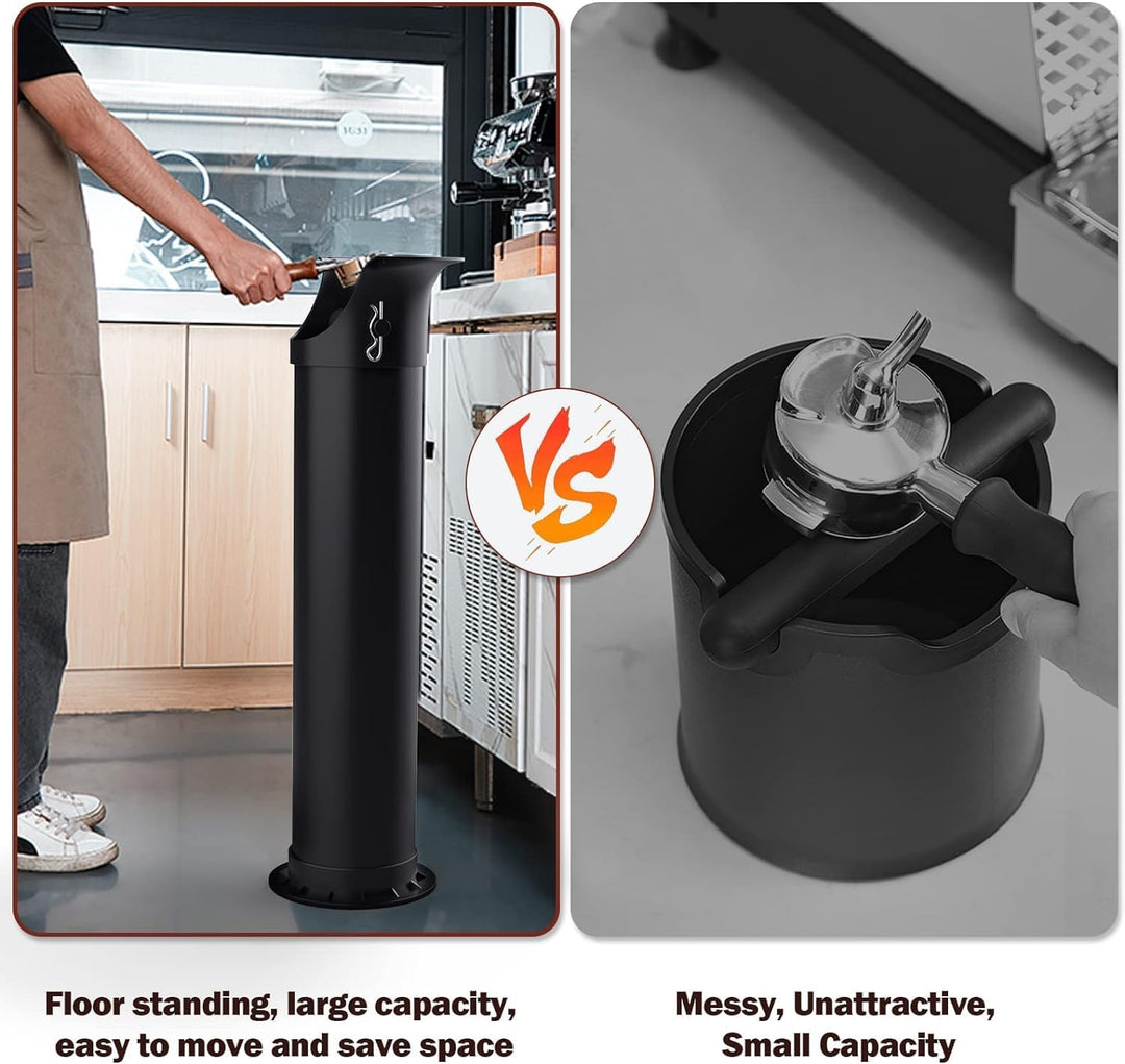 Qcwwy Coffee Knock Box Kaffeesatz-Sammelbehälter Bodenstehender Kaffeesatz-Sammelbehälter für die Kü