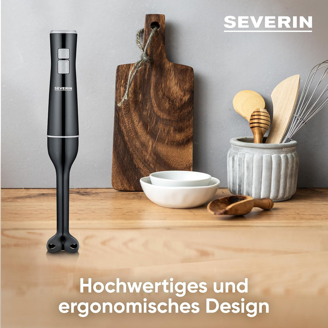 SEVERIN Stabmixer zum Pürieren und Zerkleinern, leistungsstarker Mixstab mit Turbostufe, abnehmbarer