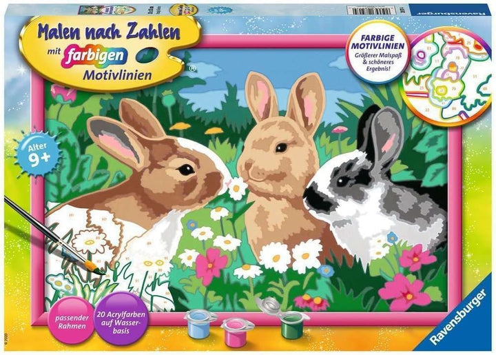 Ravensburger Malen Nach Zahlen - Putzige Häschen für Kinder Ab 9 Jahren & Fohlen Mit Kätzchen für Ki