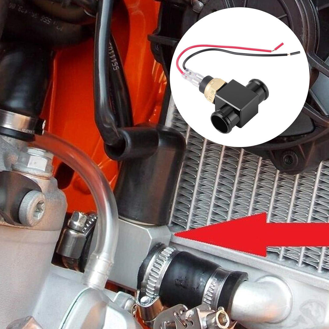 Aramox Thermostat Wasserkühler Temperaturschalter Kühlerlüfter Temperatursensor für Motorrad ATV Off