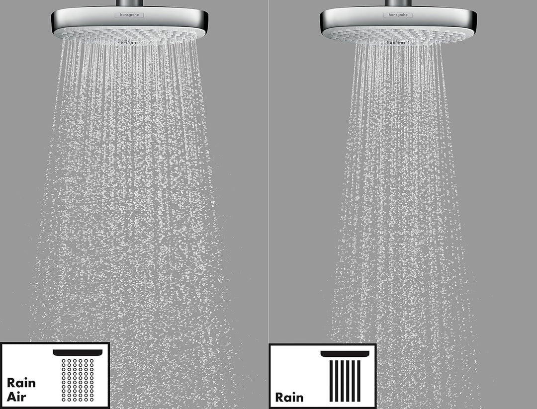 hansgrohe Raindance Select E 300 Duschkopf, Kopfbrause für Deckenmontage, 2 Strahlarten, Chrom, Chro