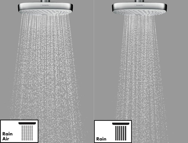 hansgrohe Raindance Select E 300 Duschkopf, Kopfbrause für Deckenmontage, 2 Strahlarten, Chrom, Chro