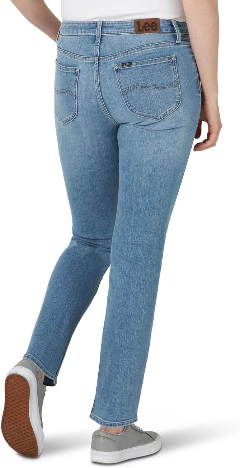 Lee Damen Regular Fit Straight Leg Jeans 16W L Anker, 44 Lange Anker