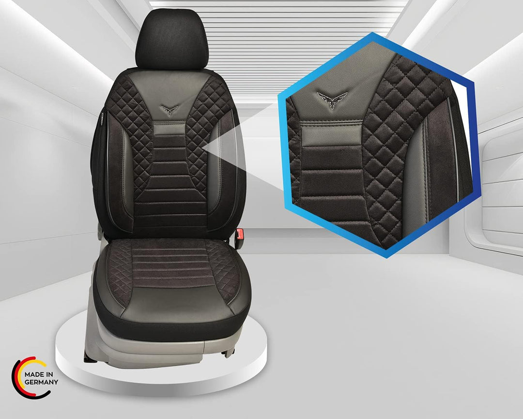 BREMER SITZBEZÜGE Mass Auto Schonbezüge kompatibel mit BMW X5 F15 Fahrer &amp; Beifahrer Set ab 2013-201