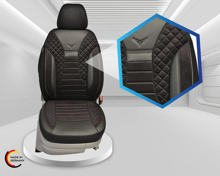 BREMER SITZBEZÜGE Mass Auto Schonbezüge kompatibel mit BMW X5 F15 Fahrer &amp; Beifahrer Set ab 2013-201