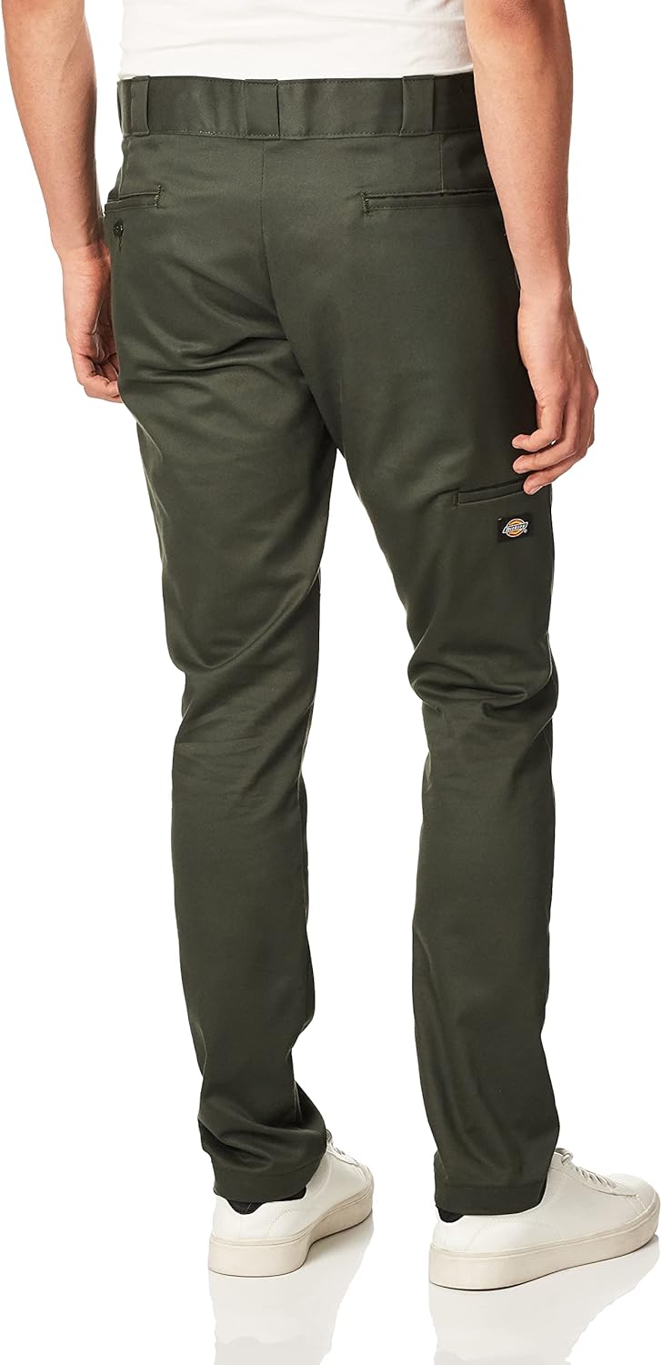 Dickies Herren Skinny Straight Double Knee Arbeitshose 28W / 30L Olivgrün, 28W / 30L Olivgrün
