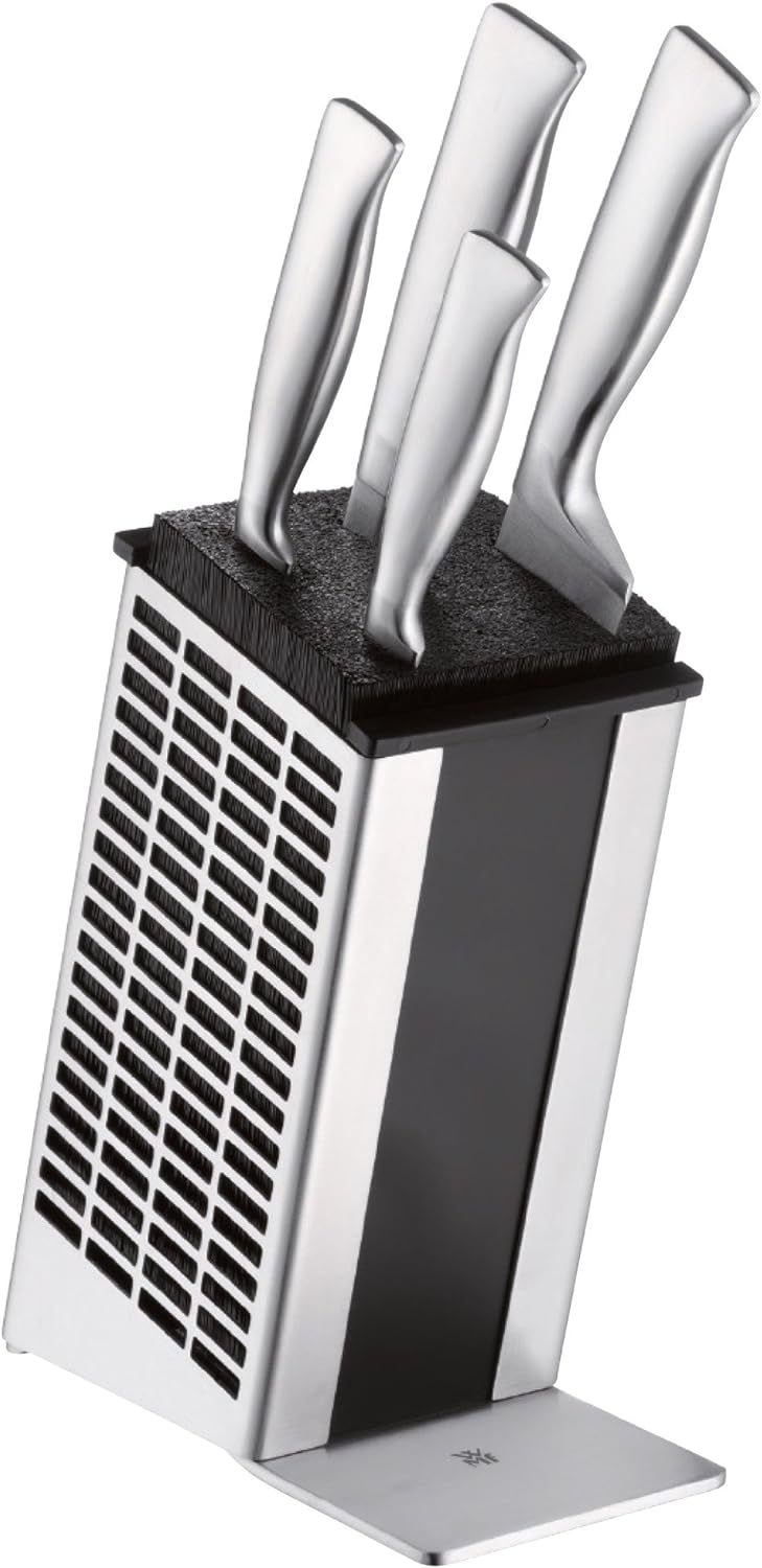 WMF Messerblock ohne Messer aus Edelstahl unbestück leer für 5-6 Messer mit