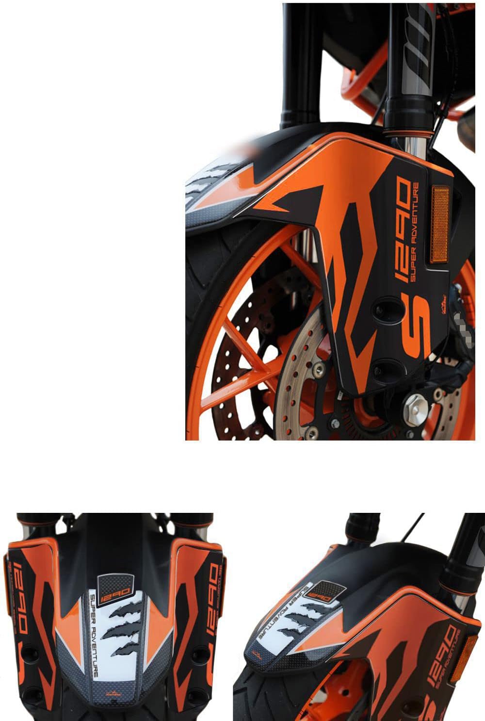 Resin Bike Aufkleber für Motorrad Kompatibel mit KTM 1290 Super Adventure S 2017 2020 Schwarz. Seitl