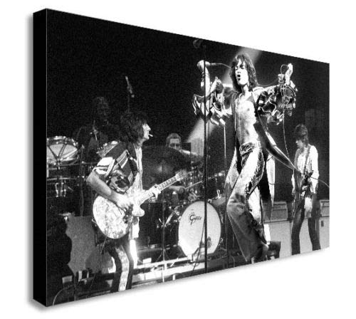 Kunstdruck auf Leinwand, gerahmt, Motiv The Rolling Stones, verschiedene Grössen (A0, 119,4 x 83,8 c